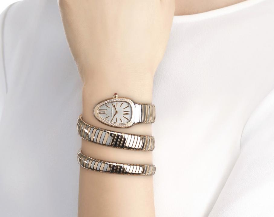 Bvlgari Serpenti Tubogas Diamond Two Tune White Dial