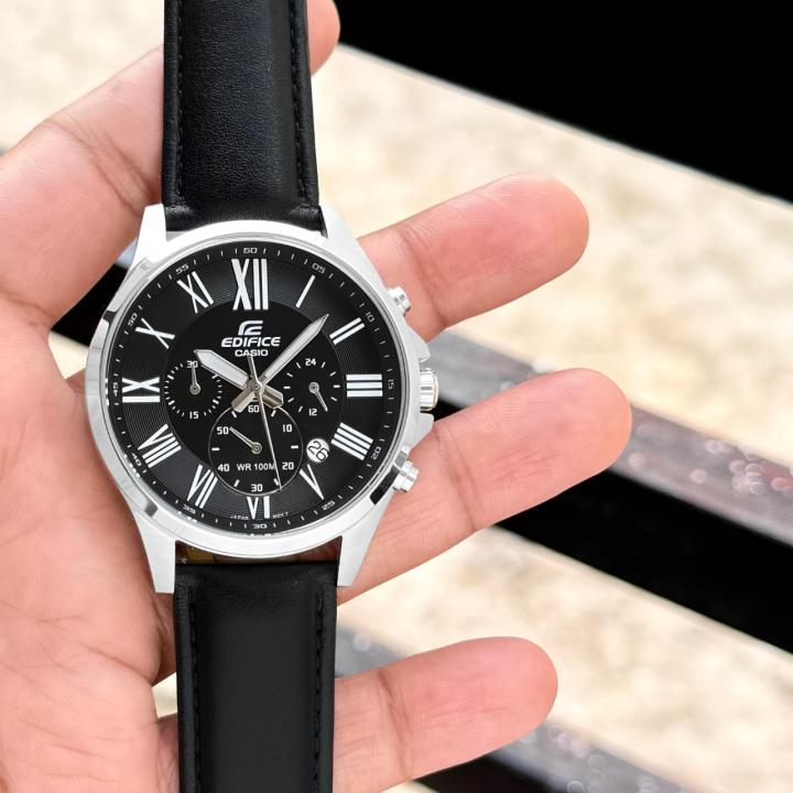 Edifice Casio Men Black Daily Chronography Japan Machine