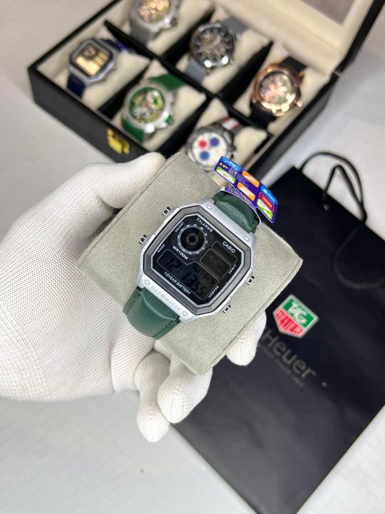 Casio Illuminator Green Silver