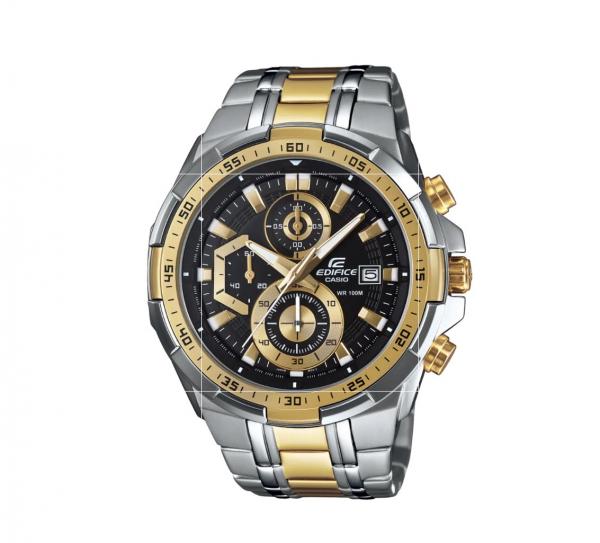Edifice Casio 100M Chronograph Silver Gold