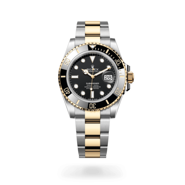 Roleex Mens Oyster Submariner Gold Black