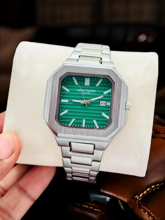 Patek_Phillippe_Geneve_Square_Green_Silver