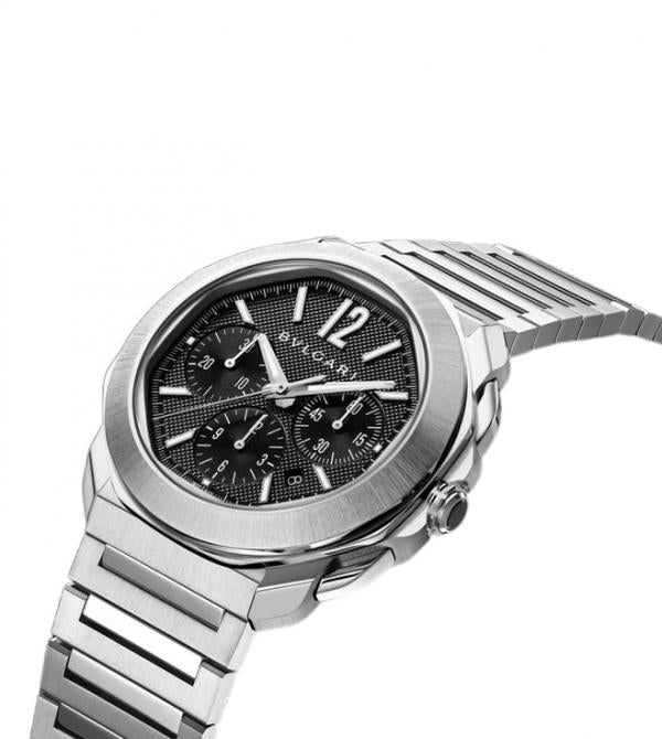 Bvlgari Man Finissimo Chronograph Chain Silver Black