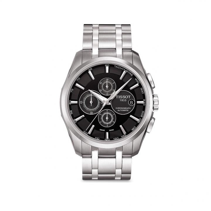 Tissotmens Chain 1853 Chronograph Black Dial