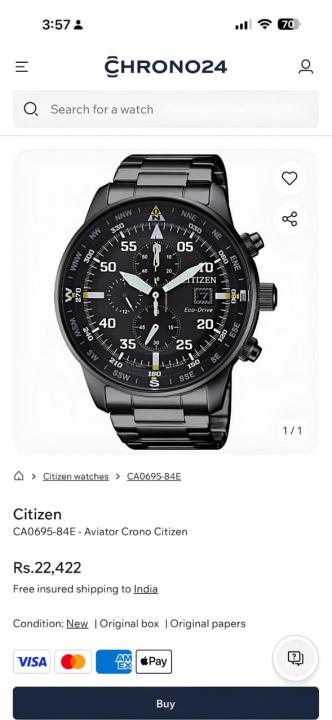 Citizen Aviator Chronography Japan