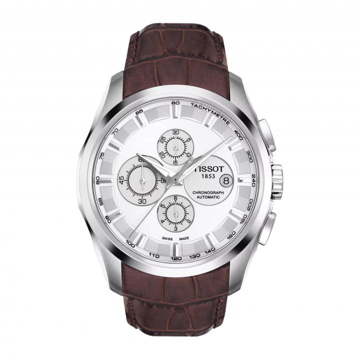 Tissoot Belt 1853 Brown White Dial