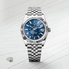 Roleex Mens Sky Dweller Silver Blue Dial