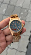 Role_x sky dweller  shift movement rose gold blue
