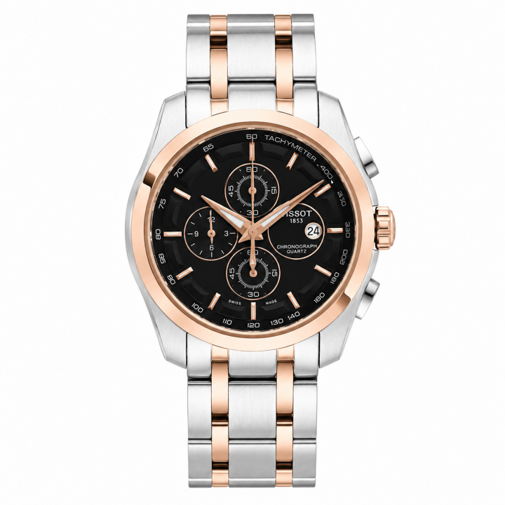 Tissotmens Chain 1853 Chronograph Black Dial