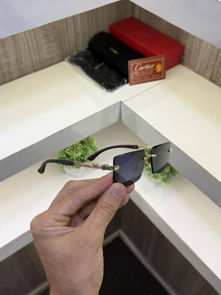 Cartie r 3077 Frameless Wooden stick sunglass