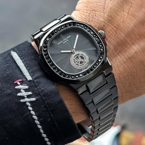 Patek Phillippe Mens Full Black Good Quality Watch