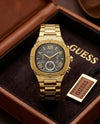 Guess Square Chronograph Gold-Black