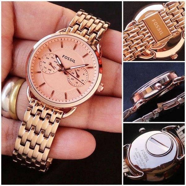 Fossiil Tailor Rosegold
