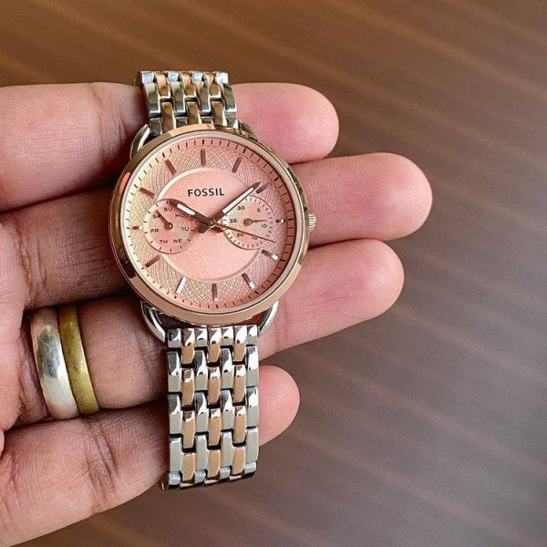 Fossiil Tailor Rosegold Twotone
