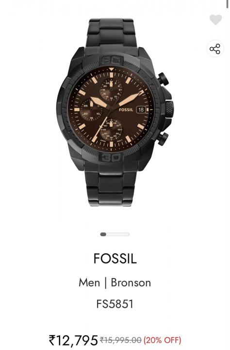 Fossii l Bronson chronograph watc odel FS5852)