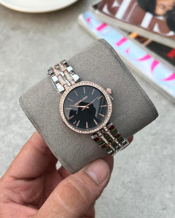 Michaee_l Kors Darci Toton Rose Gold Black
