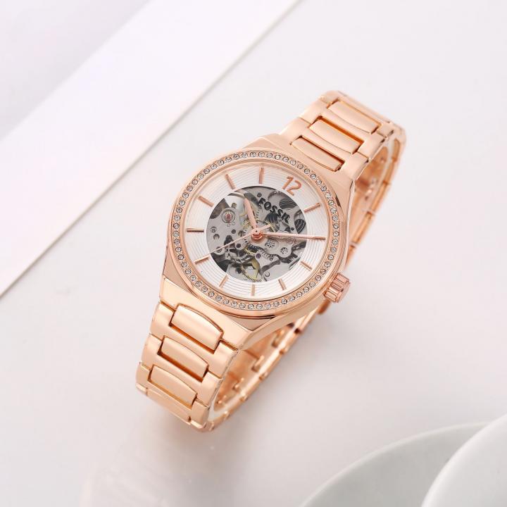 Fossii_l Eevie Automatic Copper-White