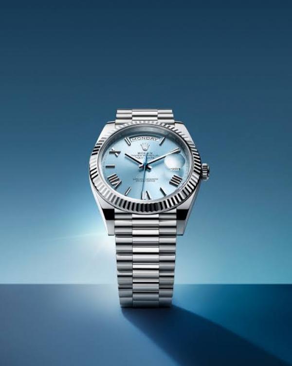Roleex Mens Oyster Day Date Sky Blue Heavy Quality