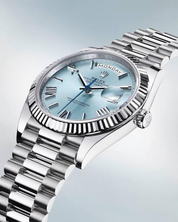 Roleex Mens Oyster Day Date Sky Blue Heavy Quality