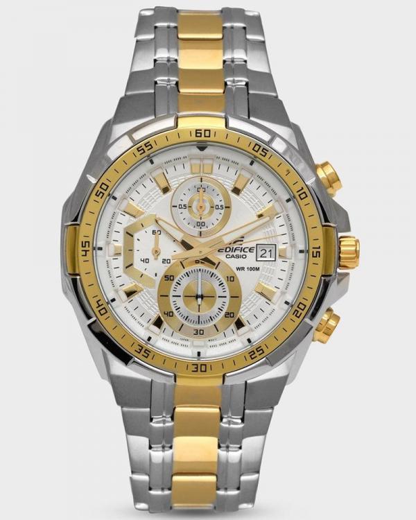 Edifice Casio 100M Chronograph Gold White