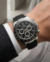 Roleex Daytona Cosmograph Silicon Silver Black