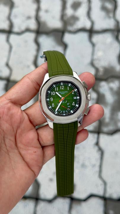 Patee_k Philippe Aquanaut chronograph possibly model 5968A-001 automatic back opne premium silicone