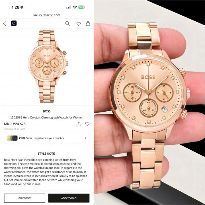 Boss Hera Crystal Chronography For Her