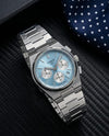 Tissoo_t 1853 Prx Chronograph Steel Silver-Sky Blue