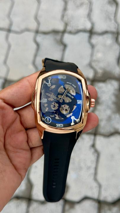 Coruu_m  luxury skeleton automatic Similar to the Admirals Cup Challenge series  automatic skeleton Back opne  premium silicone  (Rabar)
