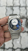Bulgari Octo Finissimo watch featuring a unique custom dial with an astronaut design and a flying tourbillon at the 6 oclock position.