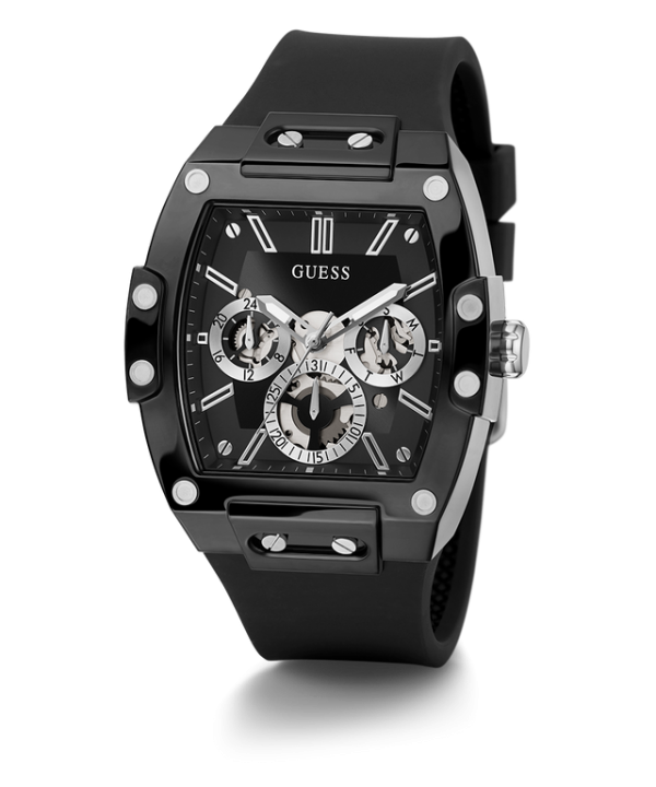 Guess Rectangle Chronograph Black-Silver Chronograph