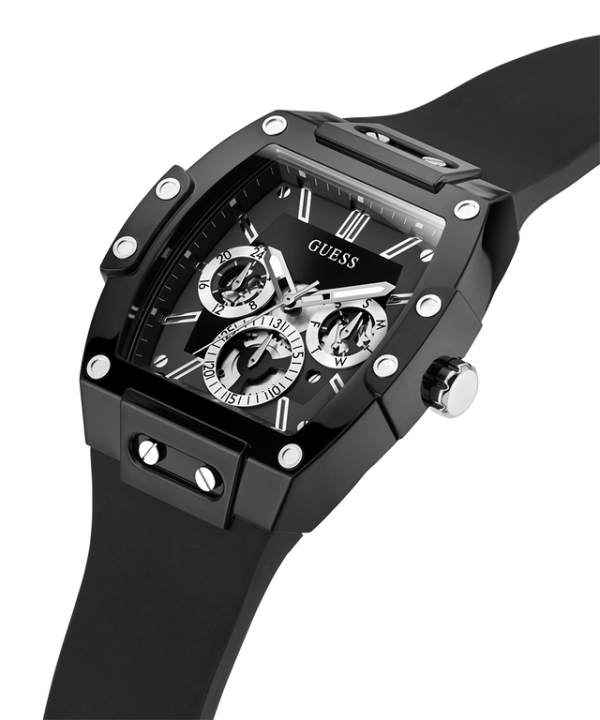 Guess Rectangle Chronograph Black-Silver Chronograph