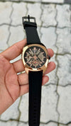 Fossii_l Everett  Automatic movement skeleton dial premium silicone strap