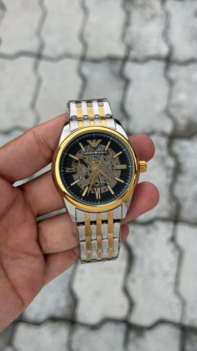 ARMANN_I AR60091 skeleton  Automatic movement skeleton dial premium stainless steel strap