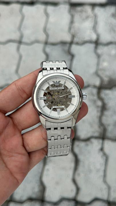 ARMANN_I AR60091 skeleton  Automatic movement skeleton dial premium stainless steel strap