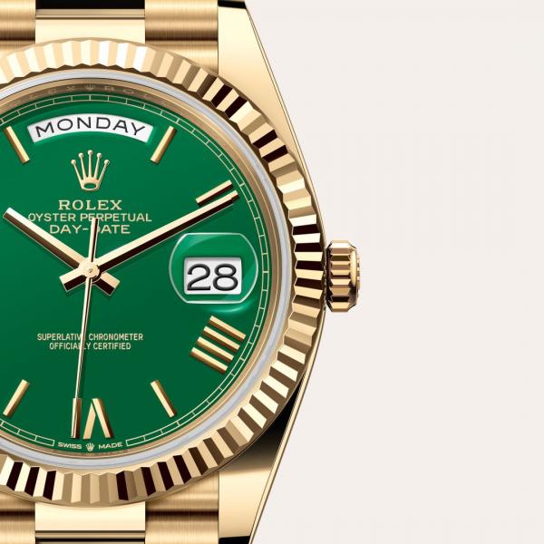 Roleex Oyster Perpetual Day Date Gold Green