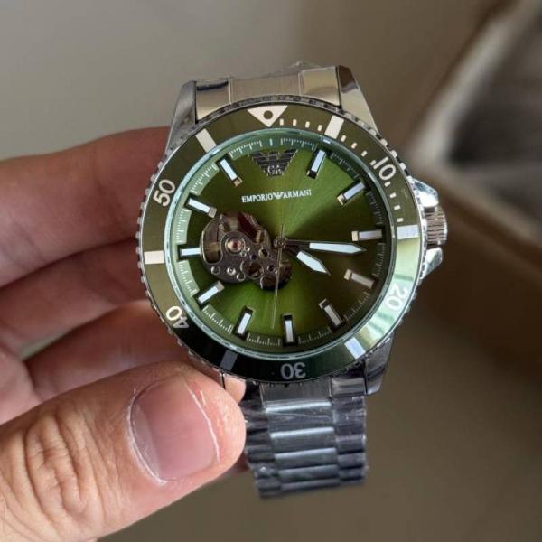 Emporio Arma Automatic Silver Green (Open back)