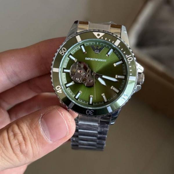 Emporio Arma Automatic Silver Green (Open back)