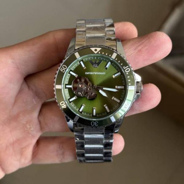 Emporio Arma Automatic Silver Green (Open back)