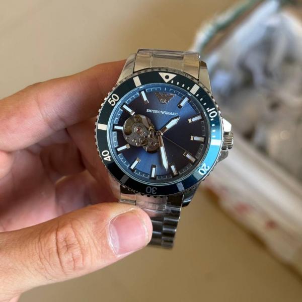 Emporio Arma Automatic Silver Blue (Open back)