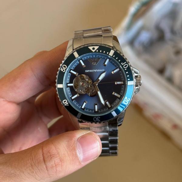 Emporio Arma Automatic Silver Blue (Open back)