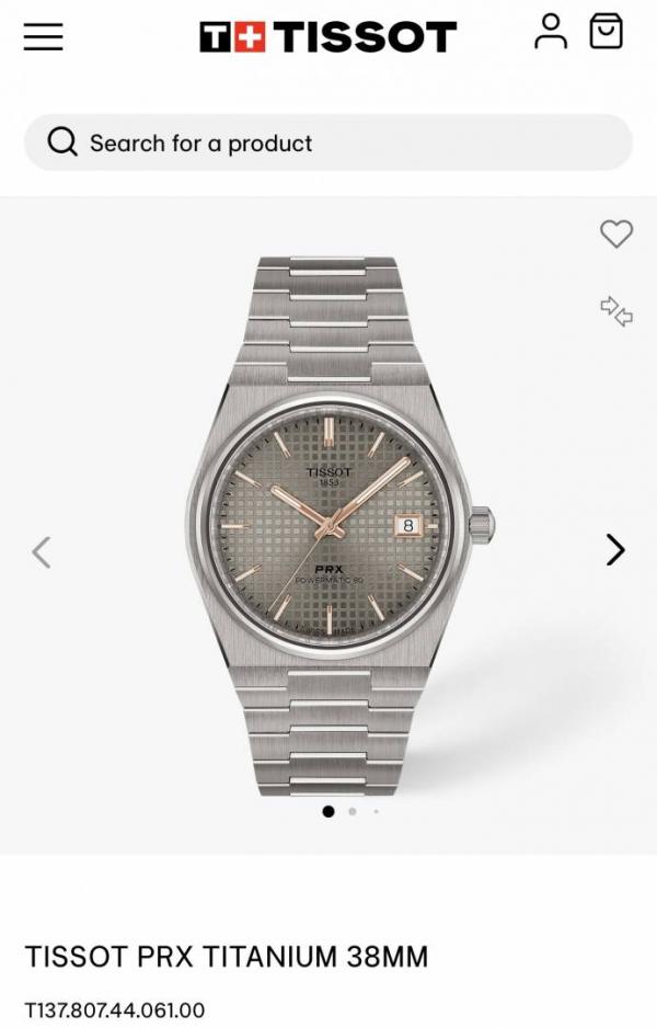 Tisso PRX Powermatic 1853 (AAA 1st Quality) Stainless steel