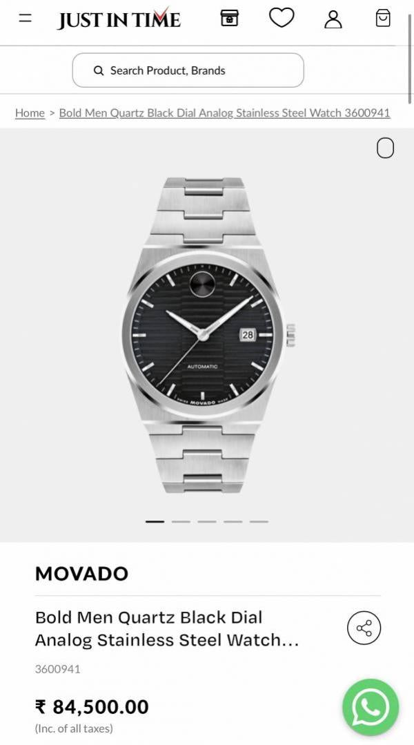 Movado Mens Bold Quest Watch