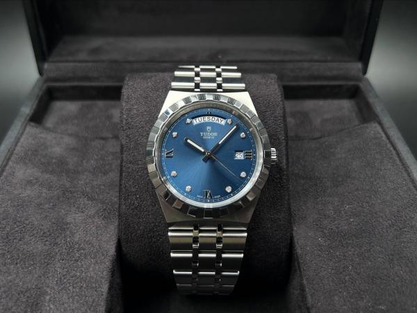 Tudor Royal Automatic silver blue dimond