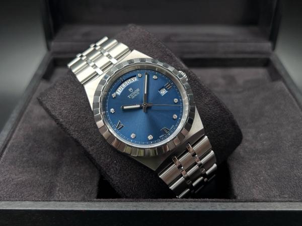 Tudor Royal Automatic silver blue dimond