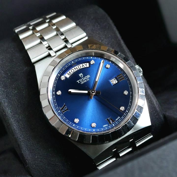 Tudor Royal Automatic silver blue dimond