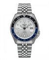 Seiko Gmt Master  silver white Dial