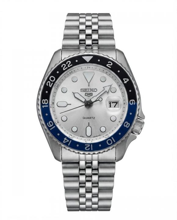 Seiko Gmt Master  silver white Dial