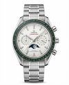 Omegg_a Speed Master CO_Axial Crono Meter Silver White Dial