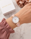 Michael_l Kors  Parker Pave Pink-White